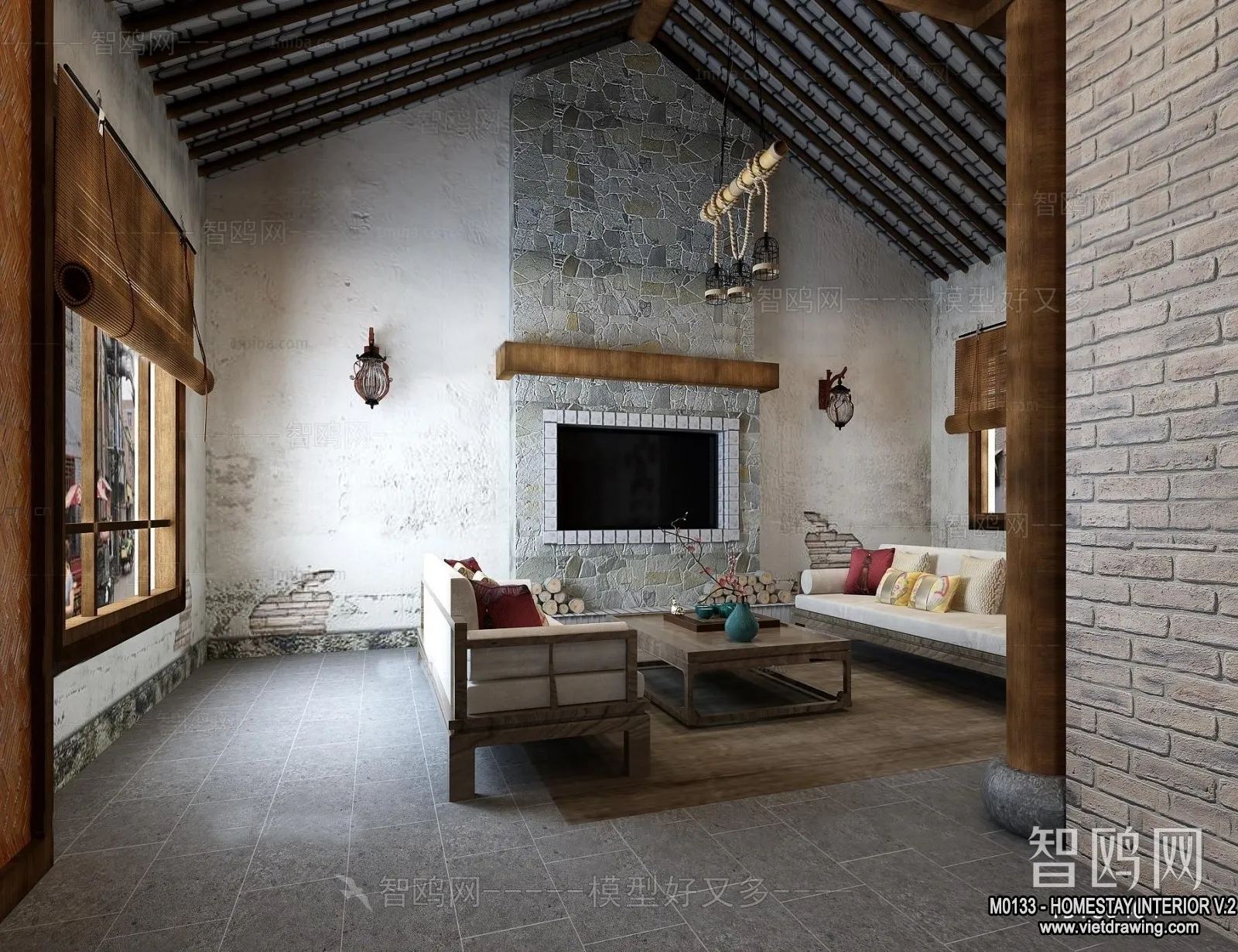 Homestay 3D Interior Scene – 3D Models – 264