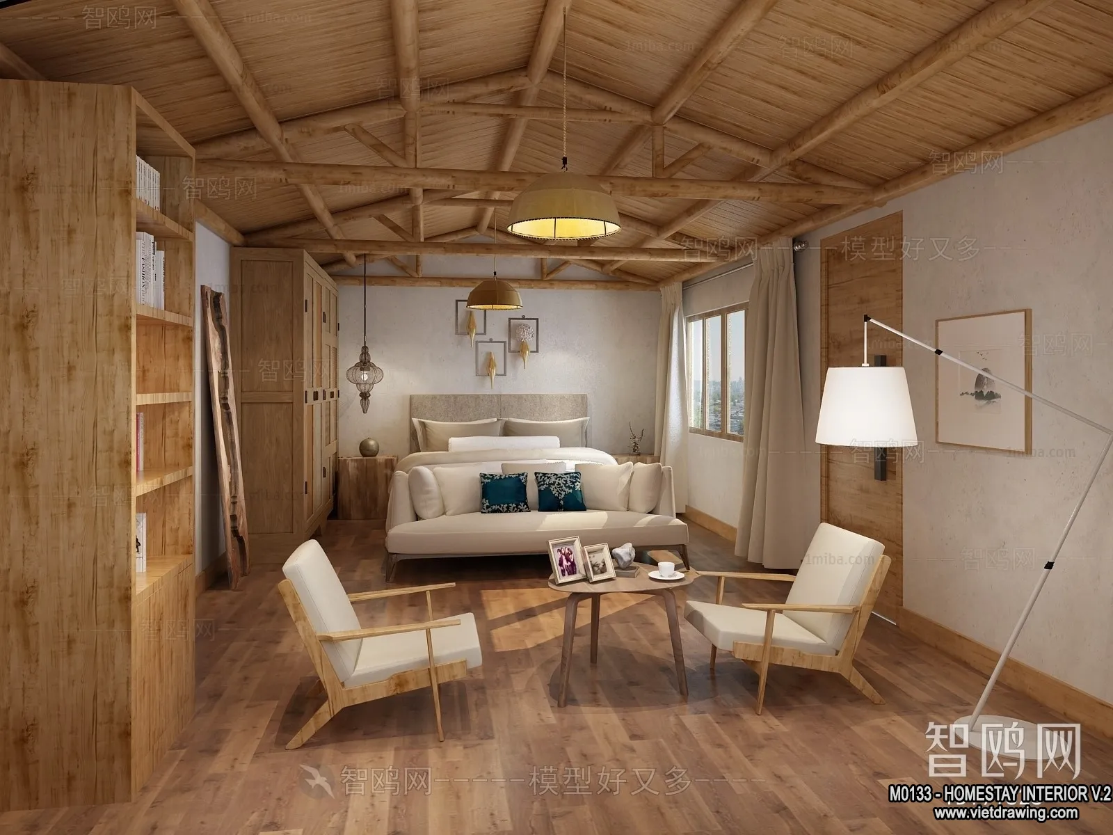 Homestay 3D Interior Scene – 3D Models – 274