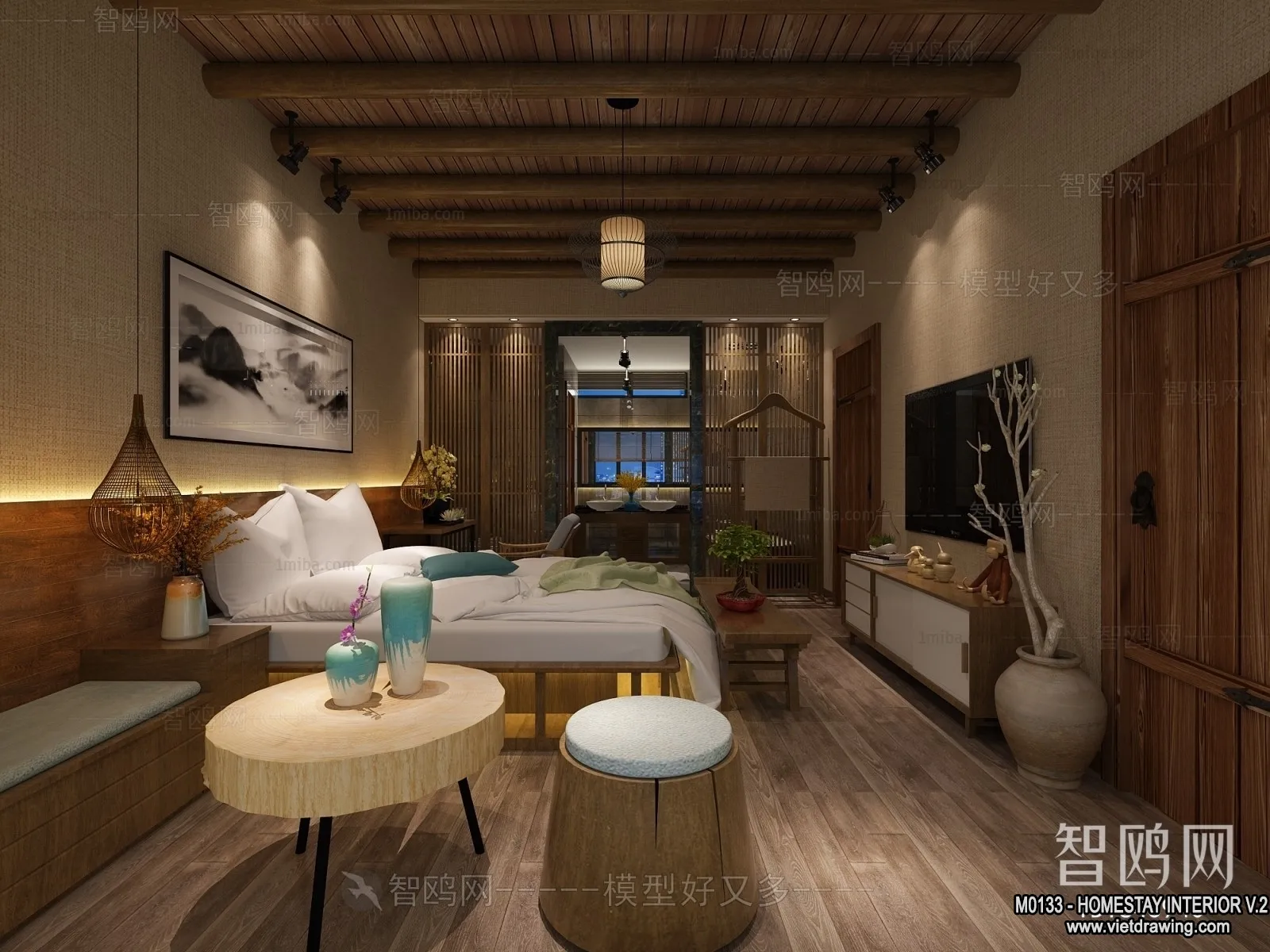 Homestay 3D Interior Scene – 3D Models – 281