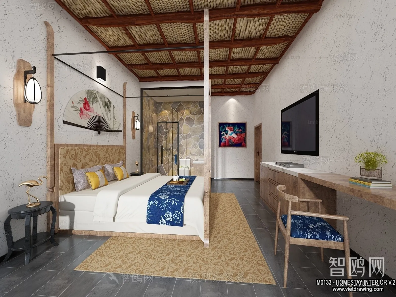 Homestay 3D Interior Scene – 3D Models – 289