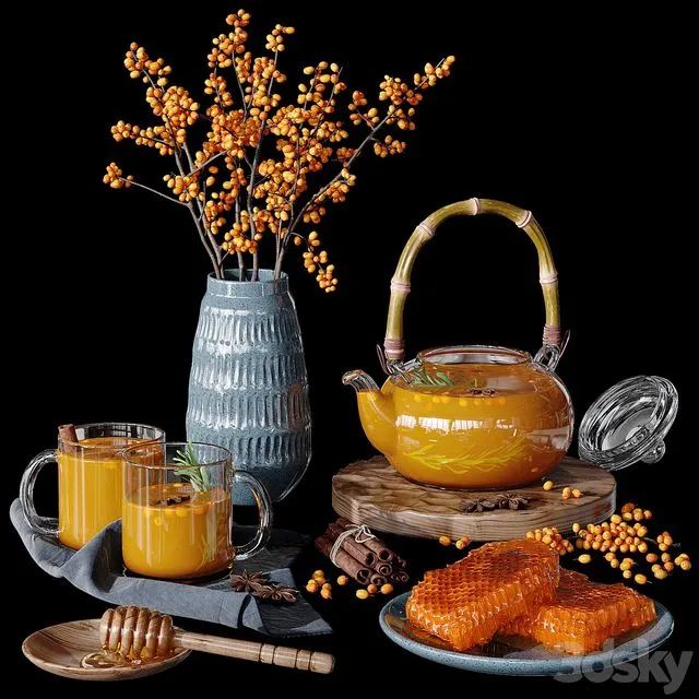 Honeycomb decorative set 3dsMax Model