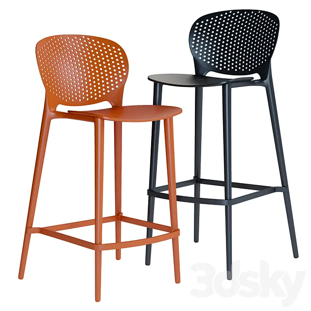 Hoogar Pongo Bar Stool 3DS Max Model