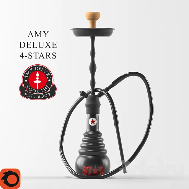 Hookah Amy Deluxe 4-star 3DS Max Model