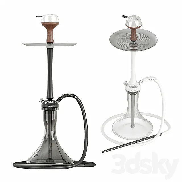 Hookah Mattpear Simple Slim 3DS Max Model