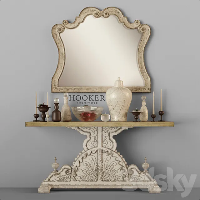 Hooker Console Table. Mirror 3DSMax File