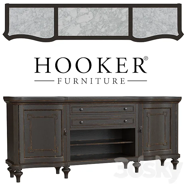 Hooker Furniture Arabella Credenza 3DS Max Model