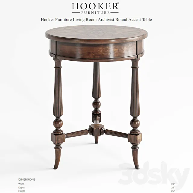 Hooker Furniture Archivist 5447-50006 3DS Max Model