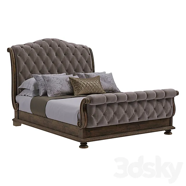Hooker Furniture Bedroom Rhapsody King Tufted Bed 3DSMax File