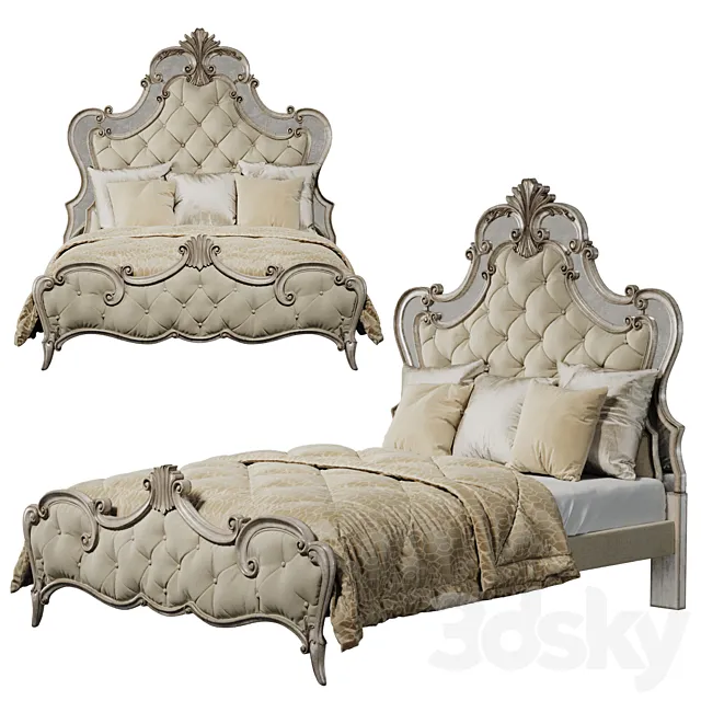 Hooker Furniture Bedroom Sanctuary Queen Upholstered Bed 3DSMax File