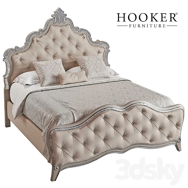 Hooker Furniture Bedroom Sanctuary Upholstered King Panel Bed 3ds Max