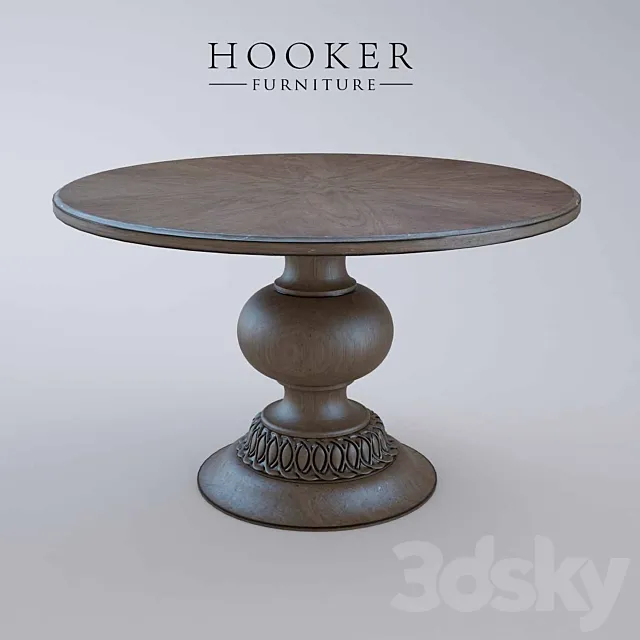 Hooker Furniture Dining Room Cambria 48 inch Table 3DS Max Model