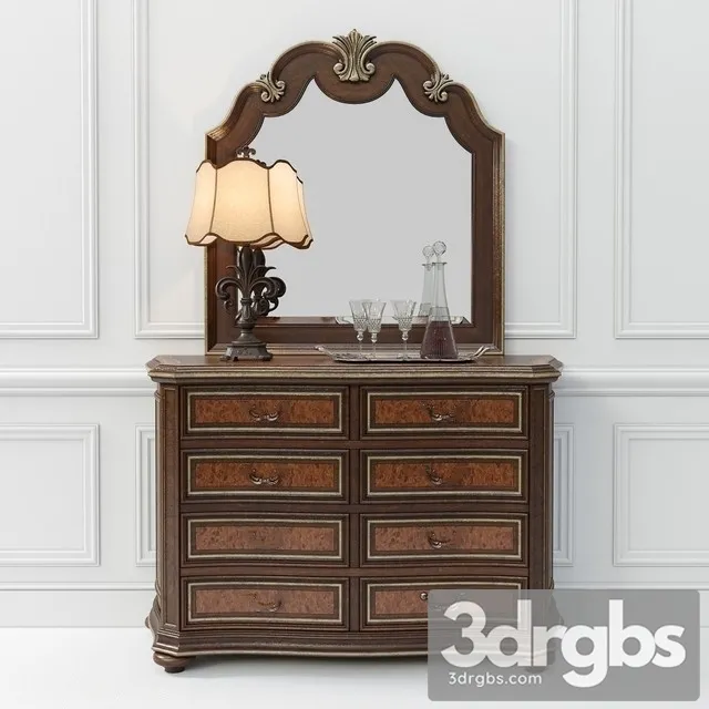 Hooker Furniture Grand Palais Dresser   Mirror 3dsmax Download