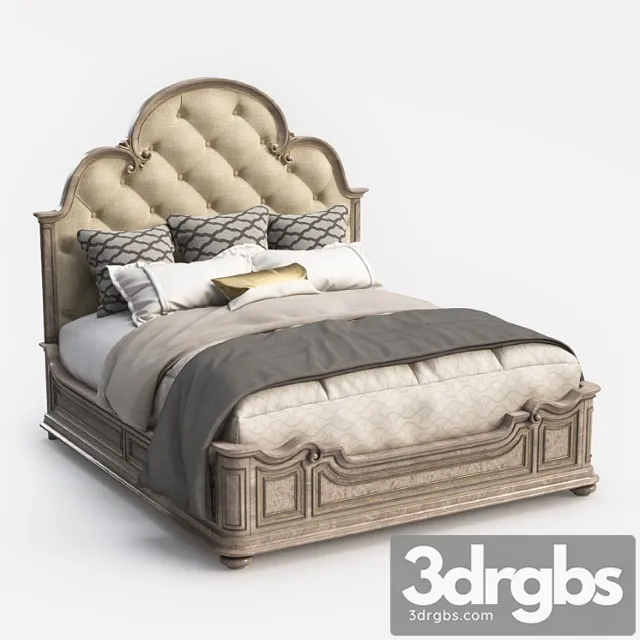 Hooker furniture king upholstered panel bed 2 3dsmax Download