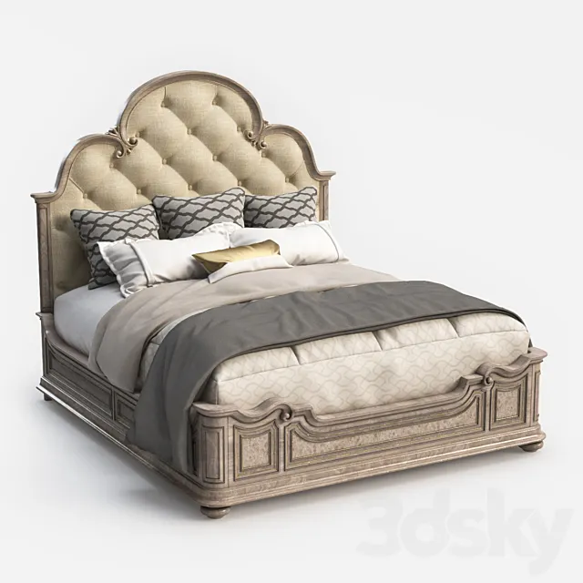 Hooker Furniture King Upholstered Panel Bed 3DSMax File