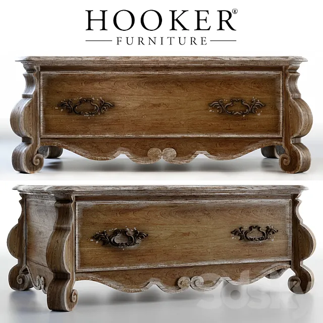 Hooker Furniture Living Room Chatelet Rectangle Cocktail Table 3ds Max