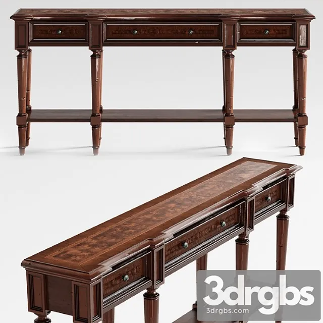 Hooker Furniture Living Room Grandover Three Drawer Console Table 3dsmax Download
