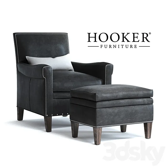 Hooker Furniture Living Room Huntington Morrison Club Chair 3DS Max Model