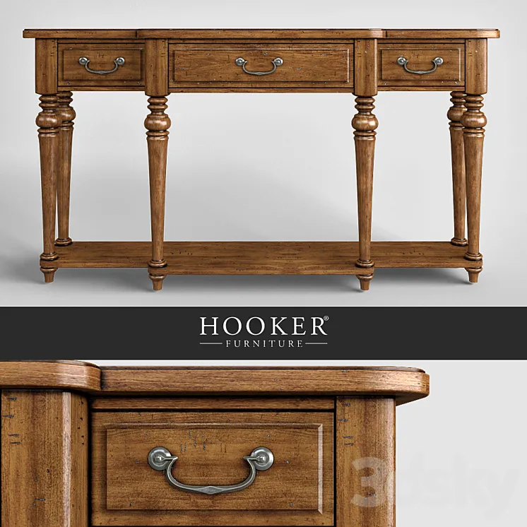 Hooker Furniture Living Room Tynecastle Console Table 3DS Max
