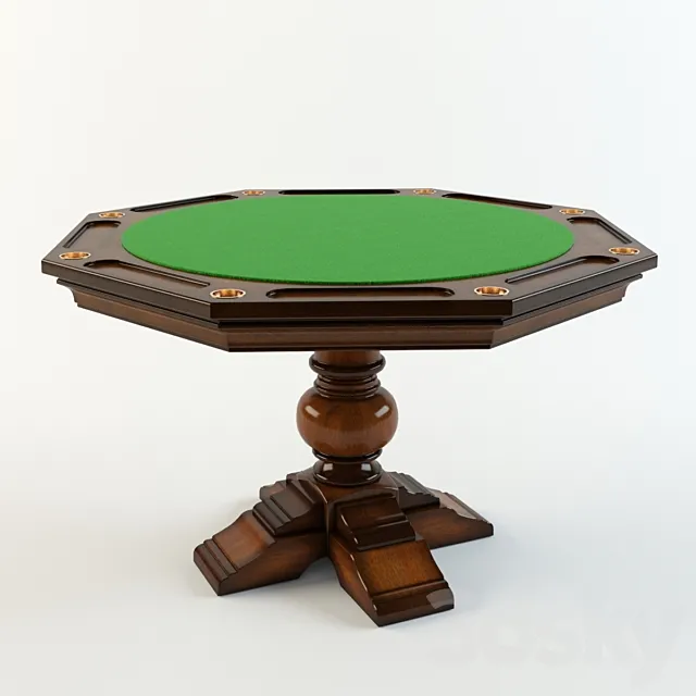 Hooker Furniture poker table 3DS Max Model