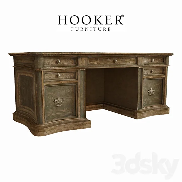 Hooker Furniture St. Hedwig Executive Desk 3ds Max