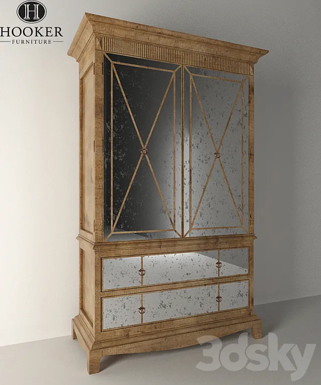 Hookerfurniture _ Sanctuary Armoire 3016-90013 3ds Max