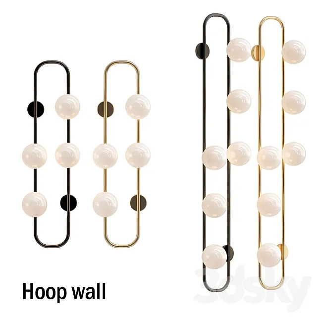 Hoop wall lamp 3ds Max