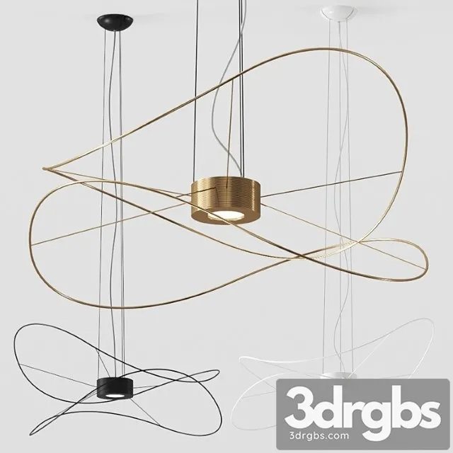 Hoops sp gold 2 by axolight pendant lamp