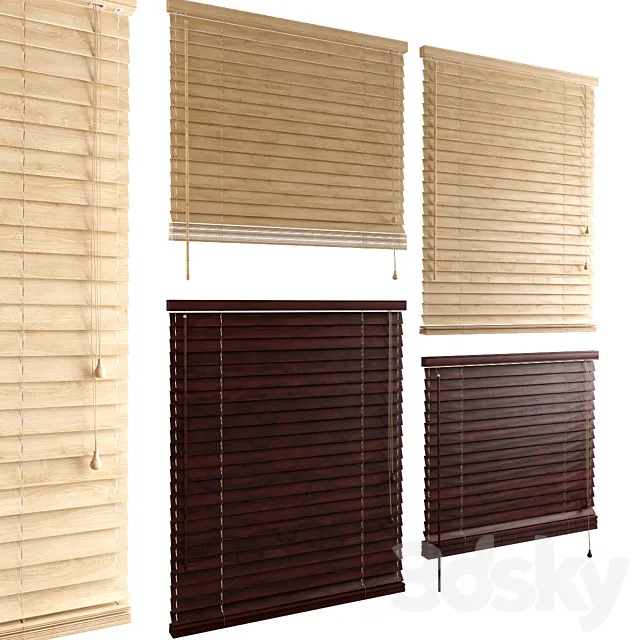 Horizontal bamboo blinds 3DS Max Model