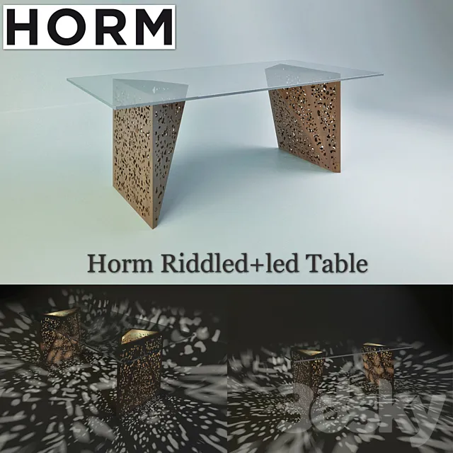 Horm Riddled+led Table 3ds Max