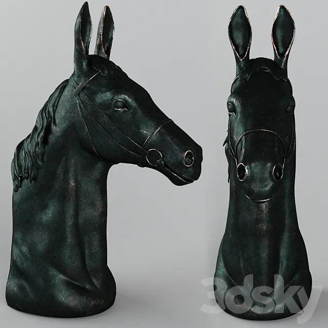 Horse Head 3DS Max Model