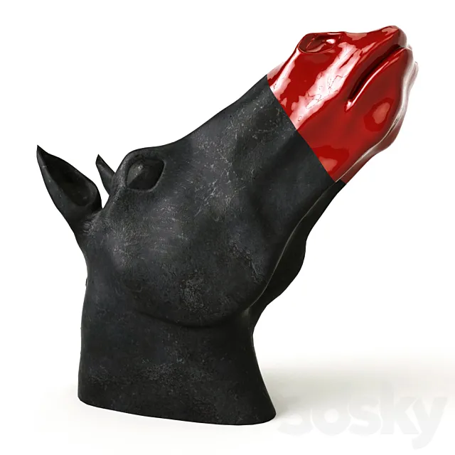 Horse head sculpture 3DSMax File