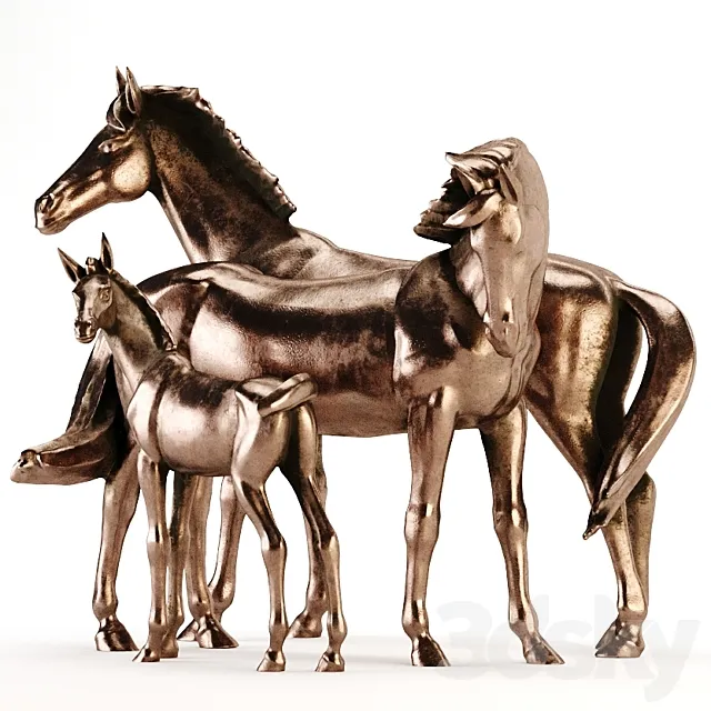 horse sculpture 3ds Max