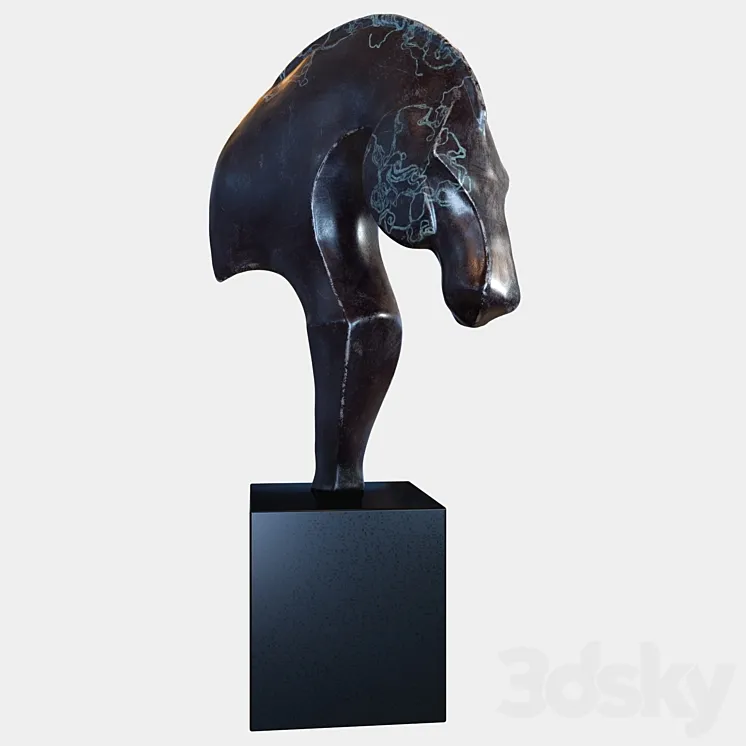 Horse Sculpture 3DS Max