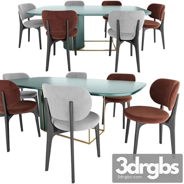 Horus dining table and richmond dining chair by secolo