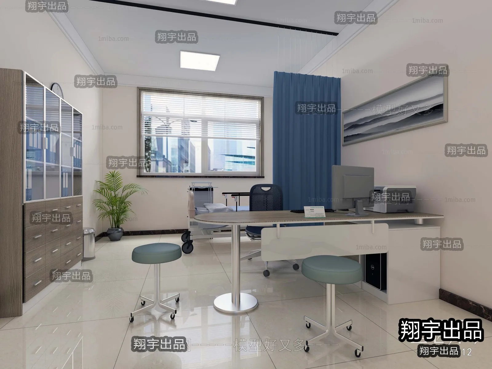 Hospital 3D Interior Scene – 3D Models – 015