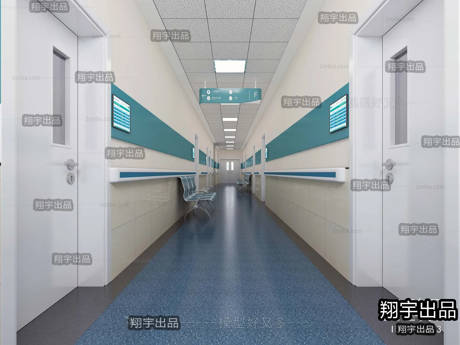 Hospital 3D Interior Scene – 3D Models – 016