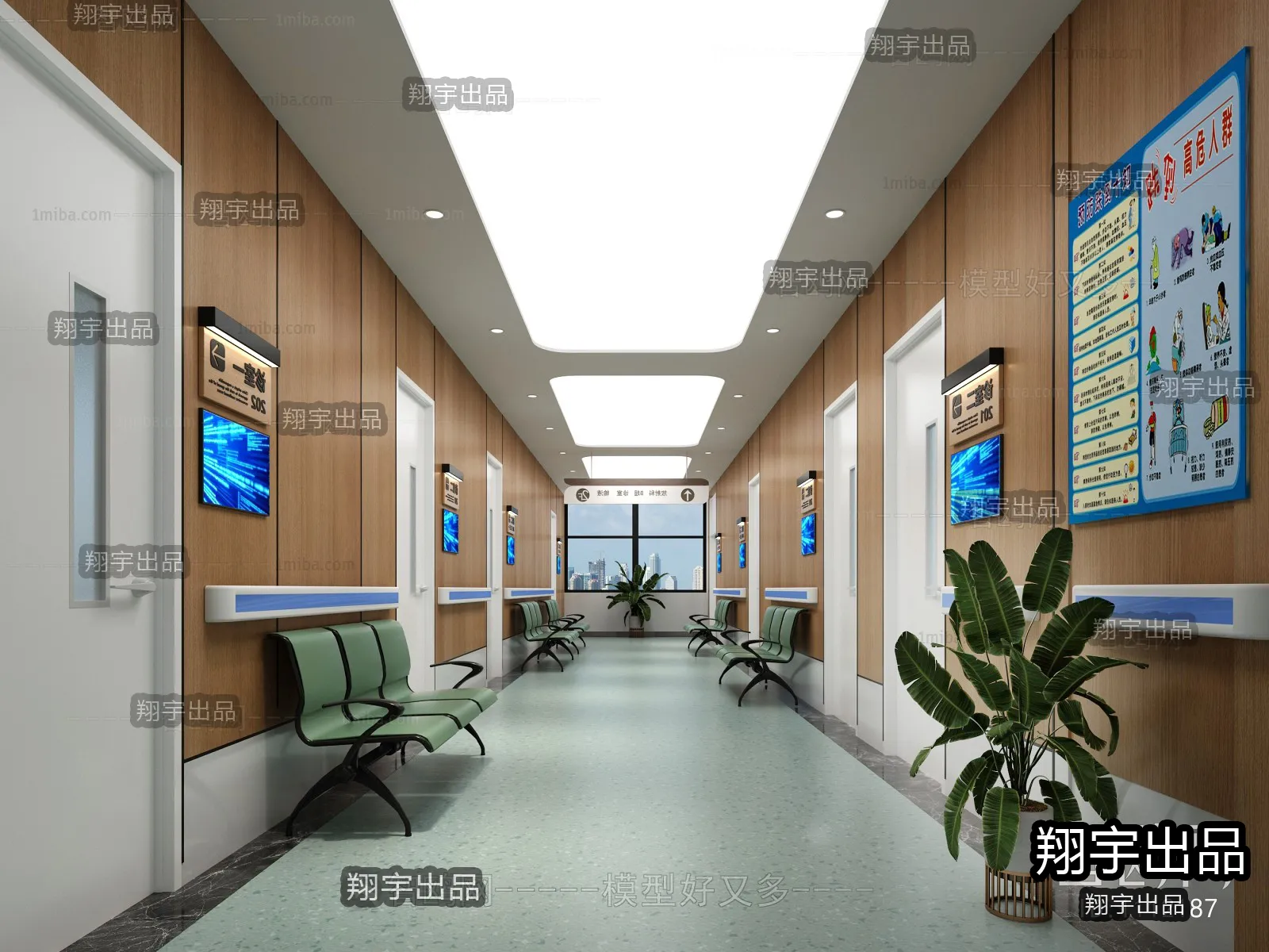 Hospital 3D Interior Scene – 3D Models – 018