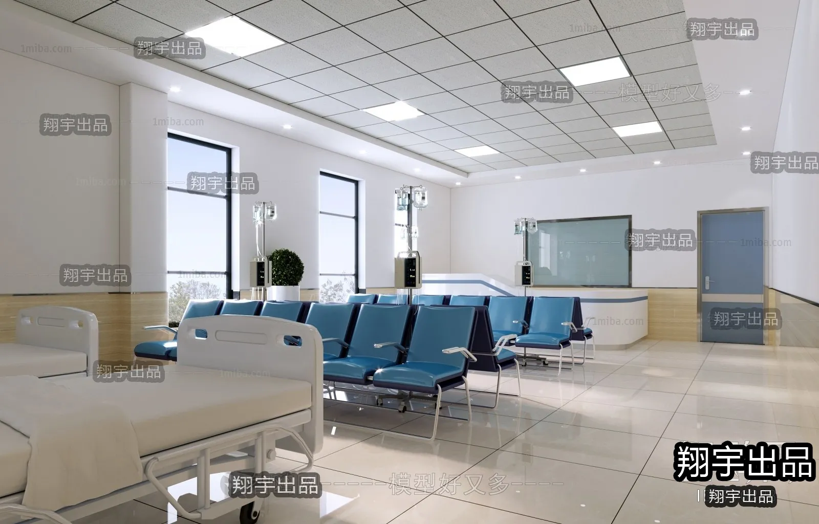 Hospital 3D Interior Scene – 3D Models – 021