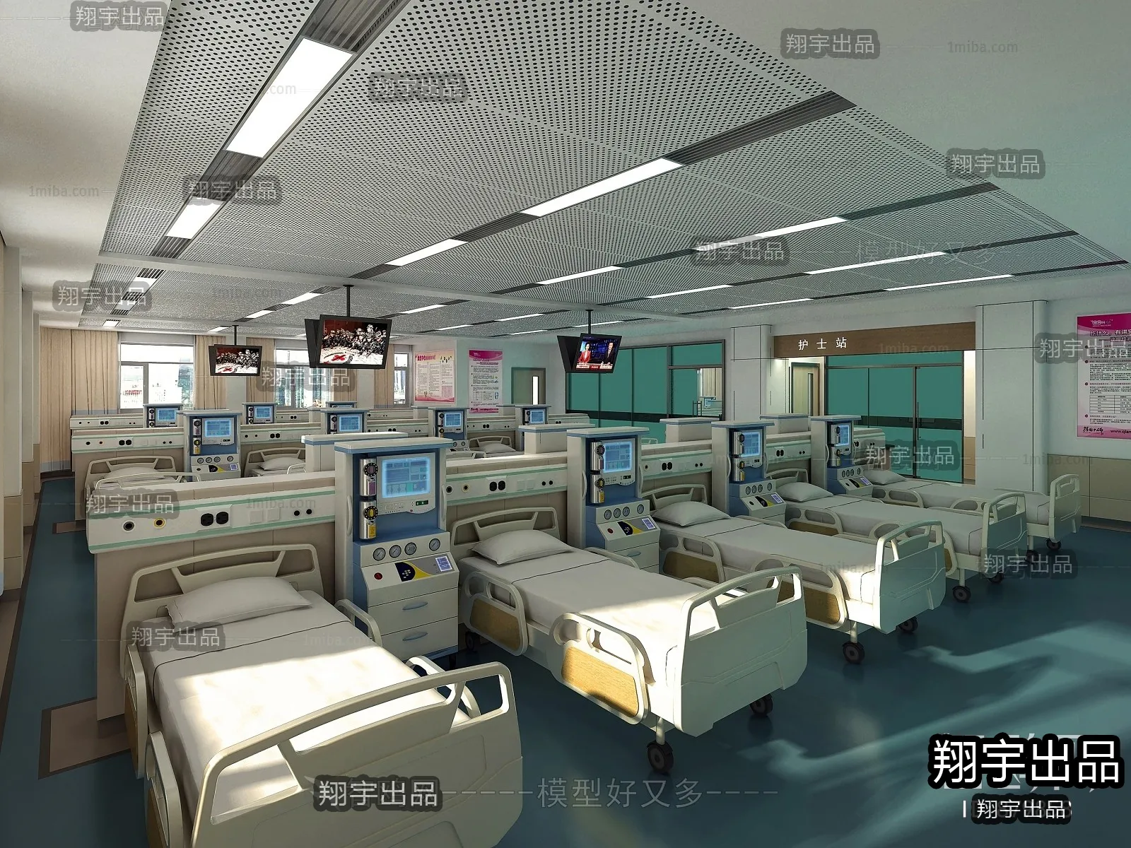 Hospital 3D Interior Scene – 3D Models – 026