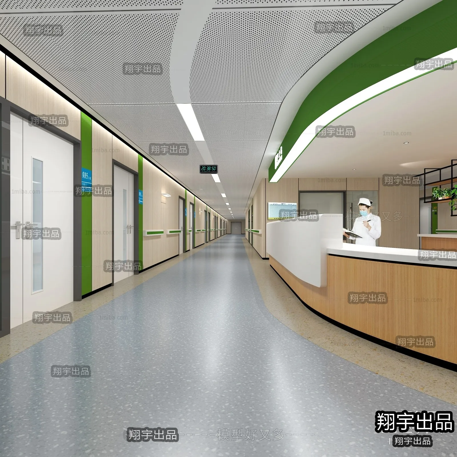 Hospital 3D Interior Scene – 3D Models – 028