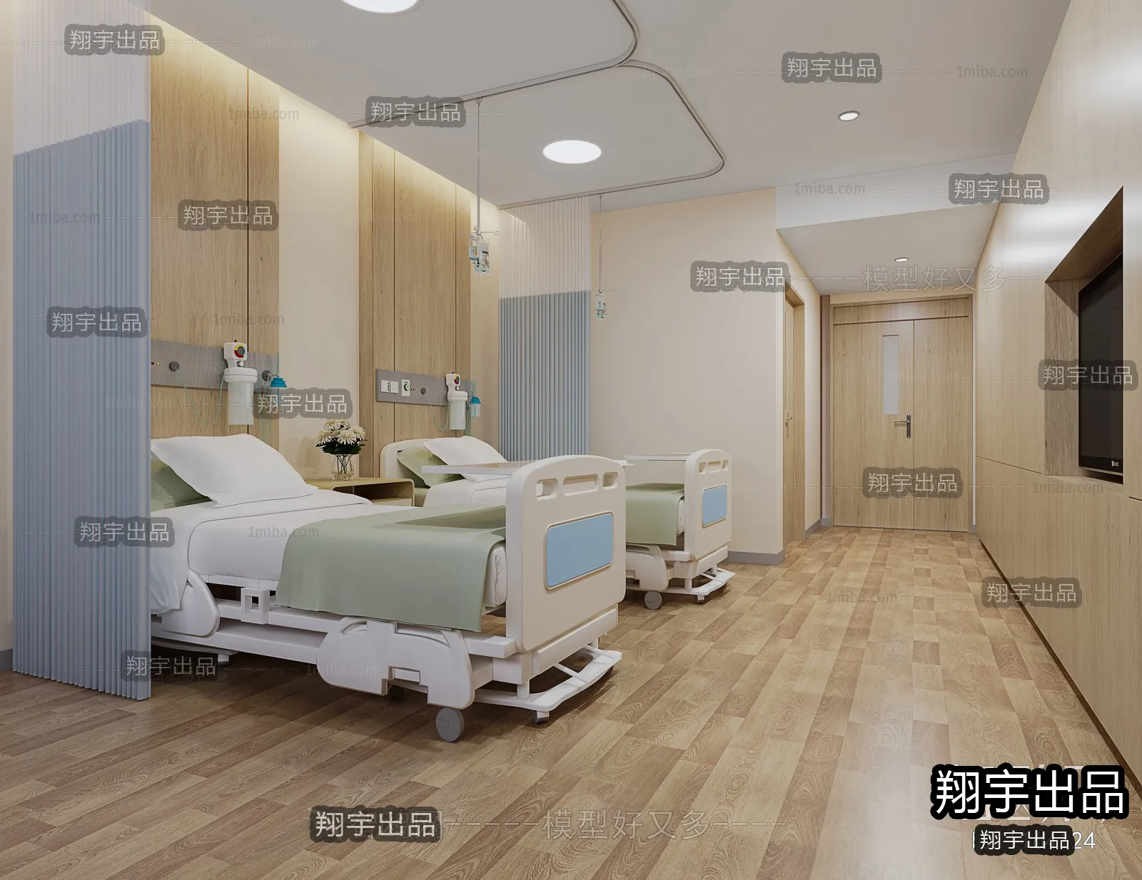 Hospital 3D Interior Scene – 3D Models – 034