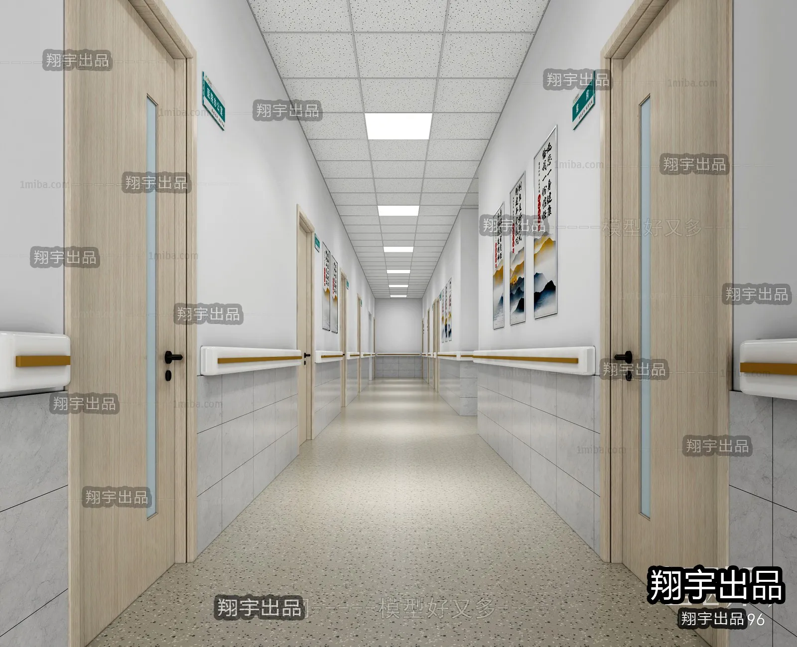 Hospital 3D Interior Scene – 3D Models – 045