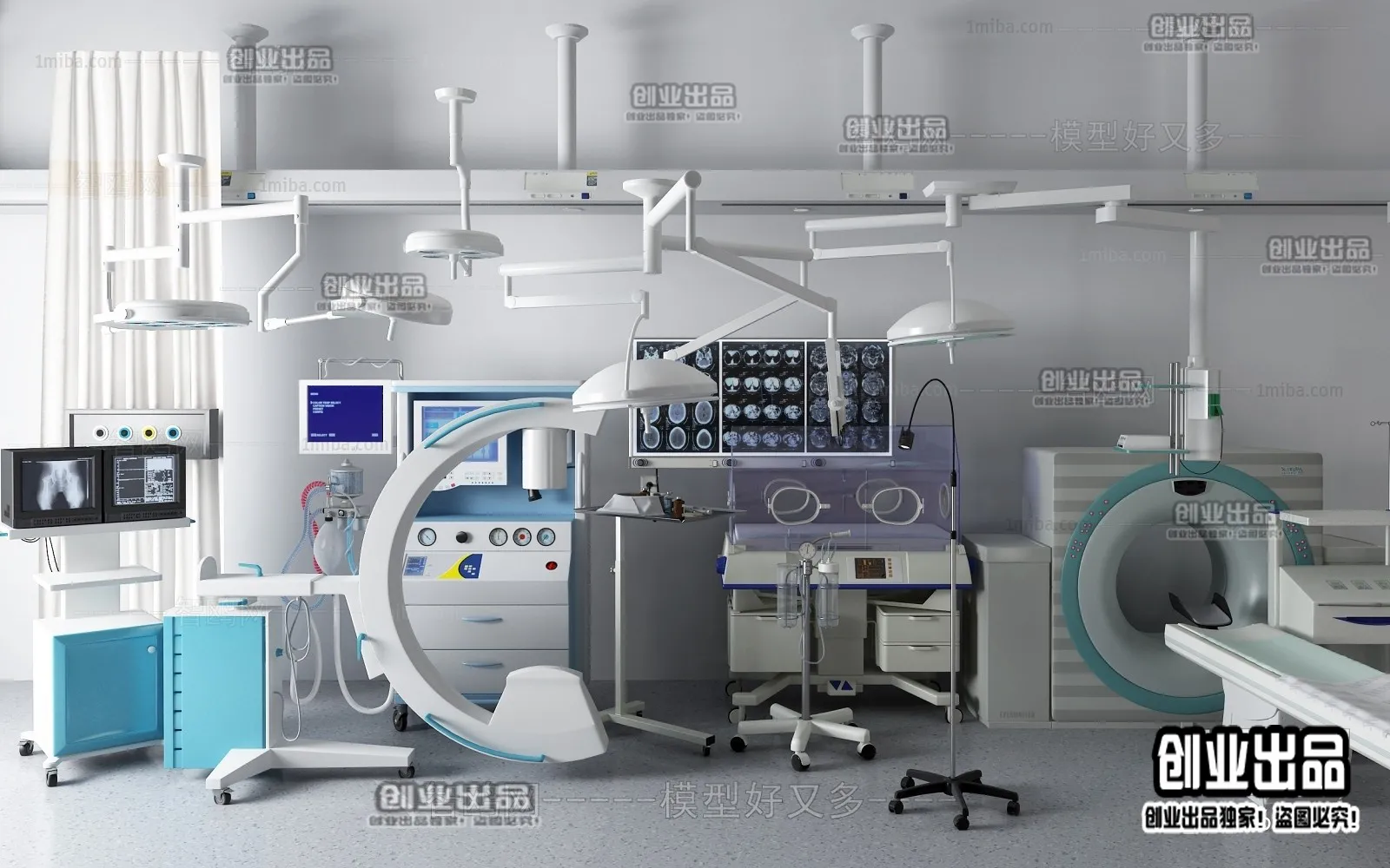 Hospital 3D Interior Scene – 3D Models – 052