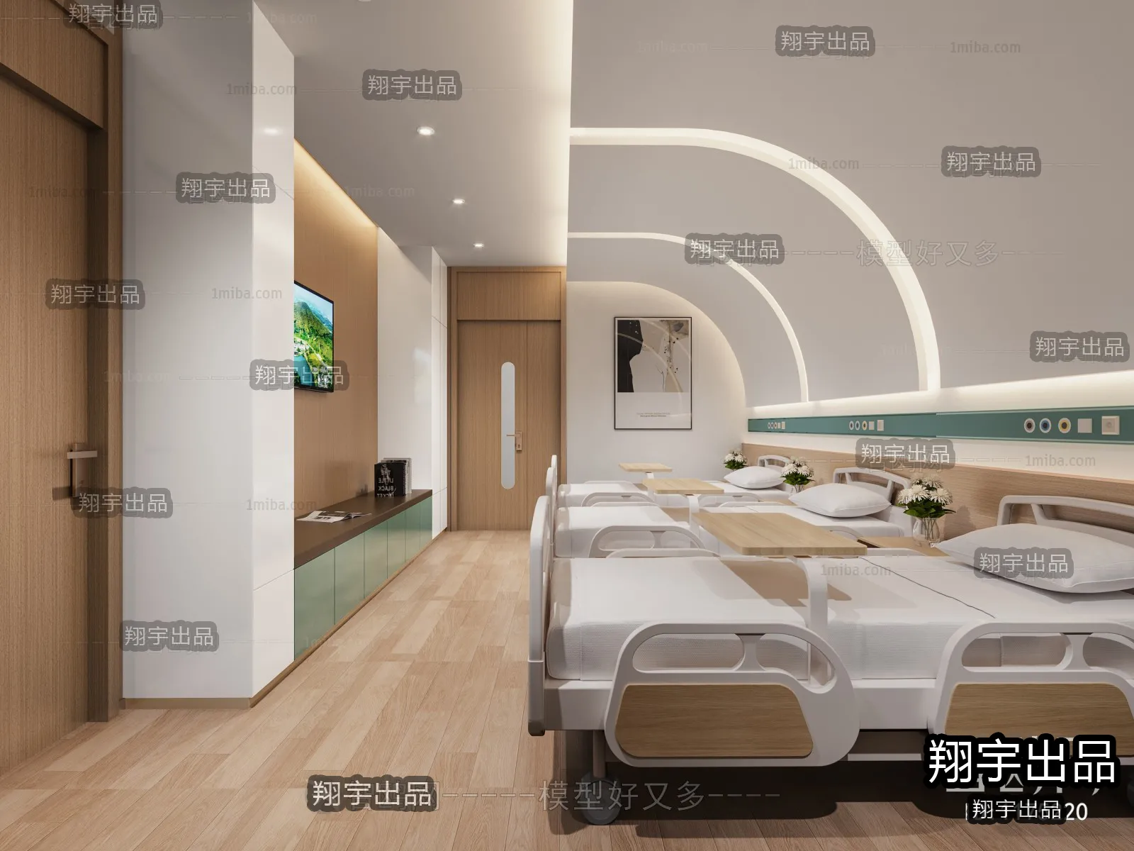 Hospital 3D Interior Scene – 3D Models – 061