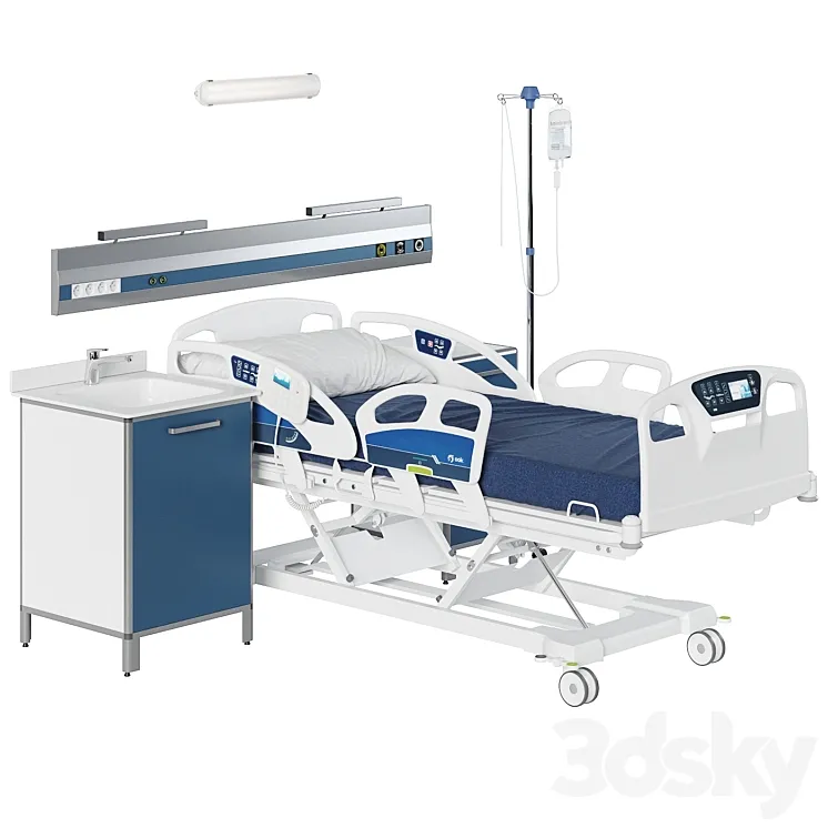 Hospital room equipment 3DS Max