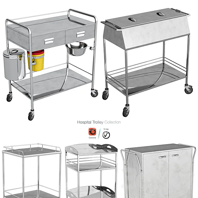 Hospital trolley 3ds Max