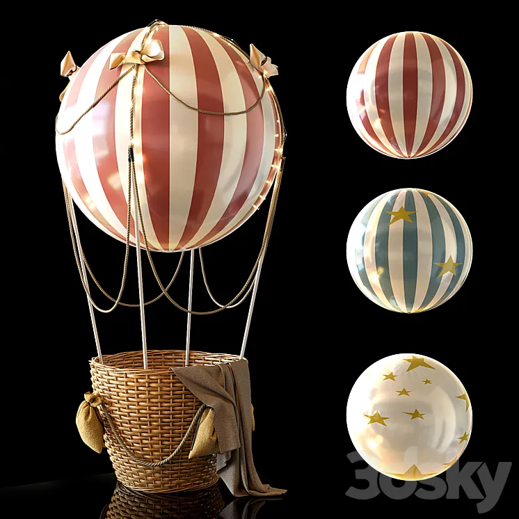 Hot air balloon 3DS Max Model