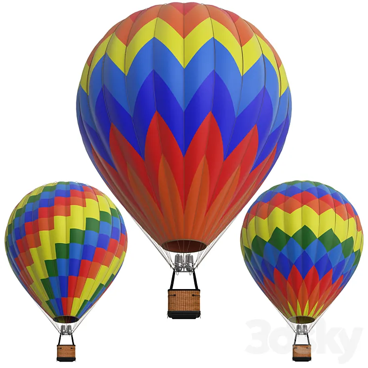Hot air balloons 3DS Max