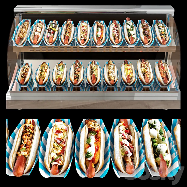 Hot dog bar 3DS Max