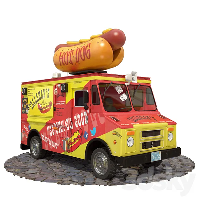 Hot dog truck 3DS Max Model